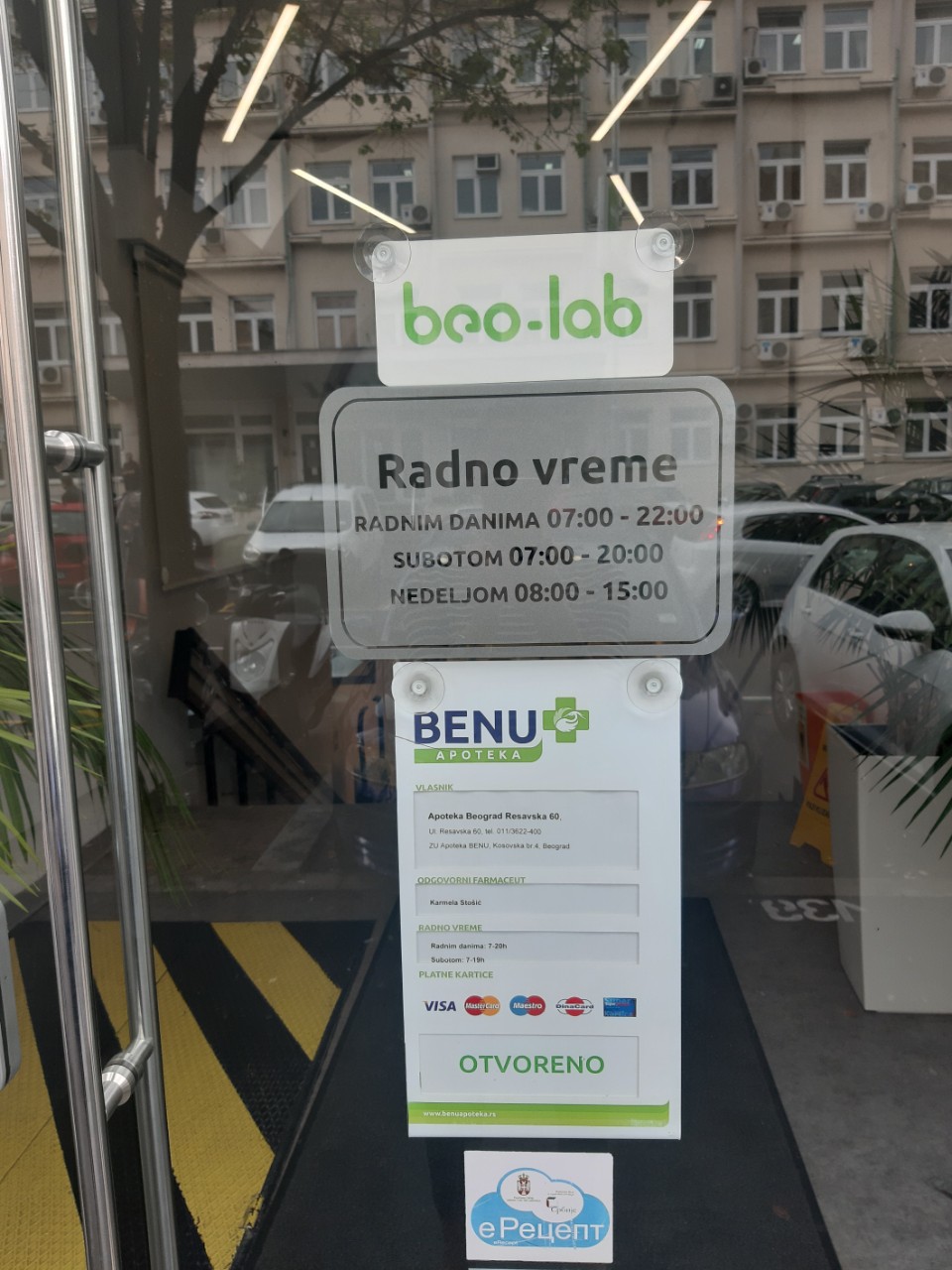 Beo-lab laboratorija Resavska 60, Beograd, Savski Venac 12